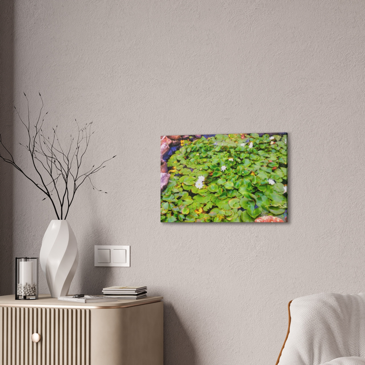 White Lotus - Stretched Canvas Print