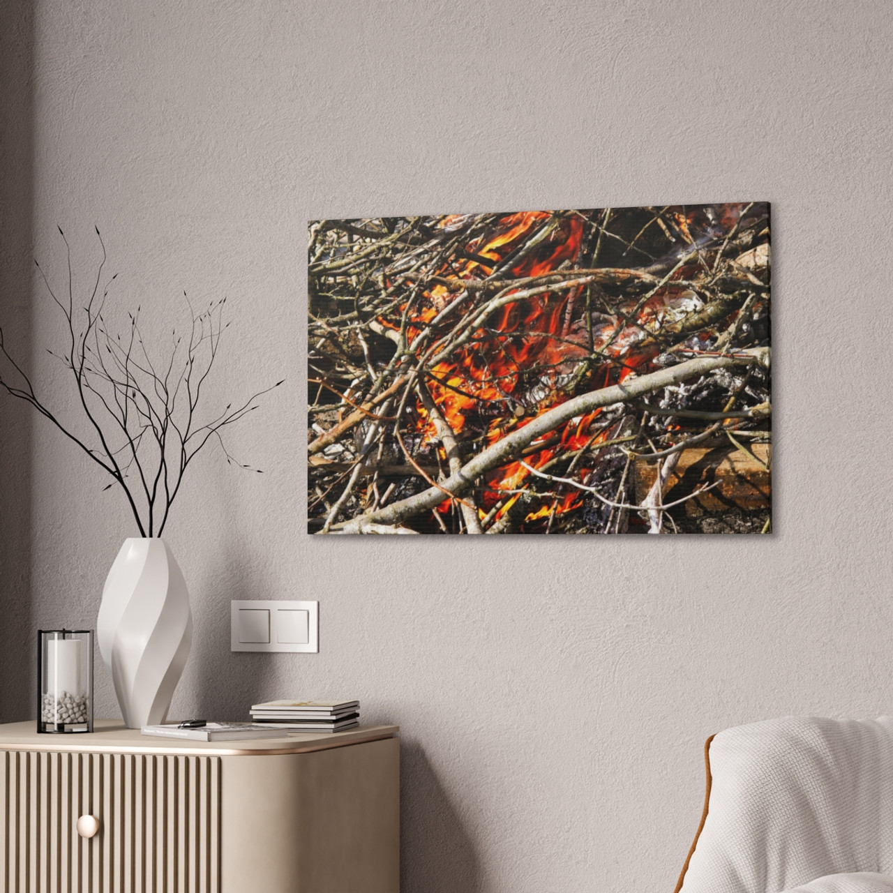Catching Fire - Stretched Canvas Print