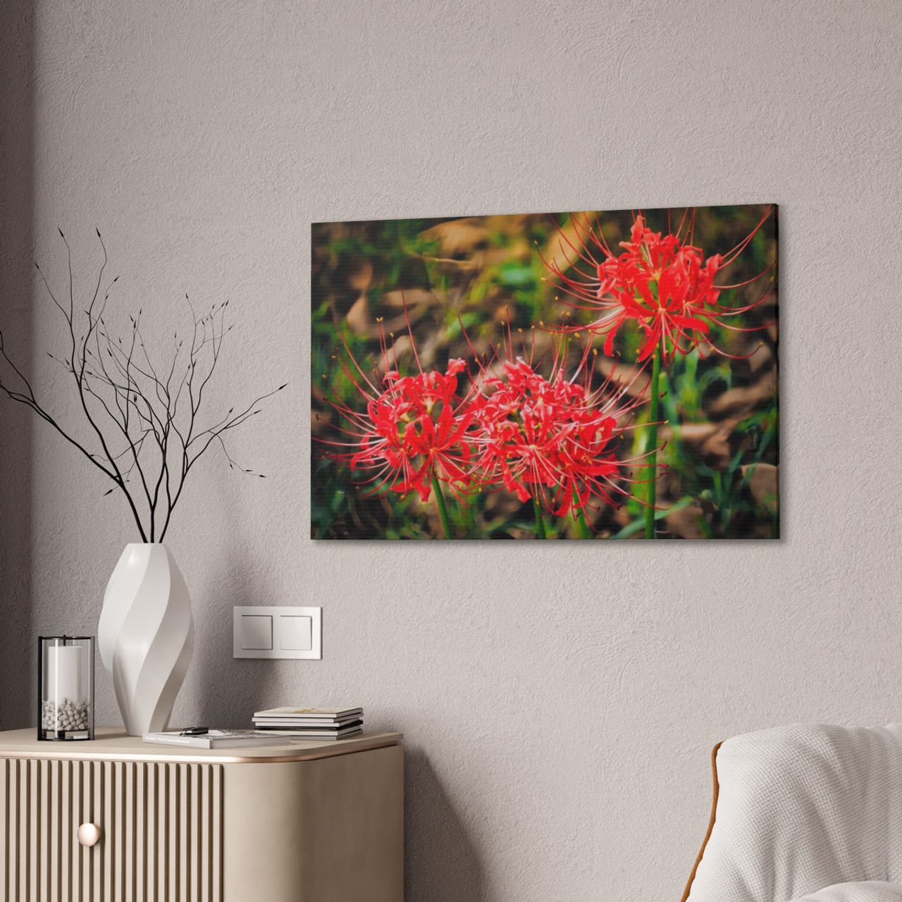 Red Spiders - Stretched Canvas Print