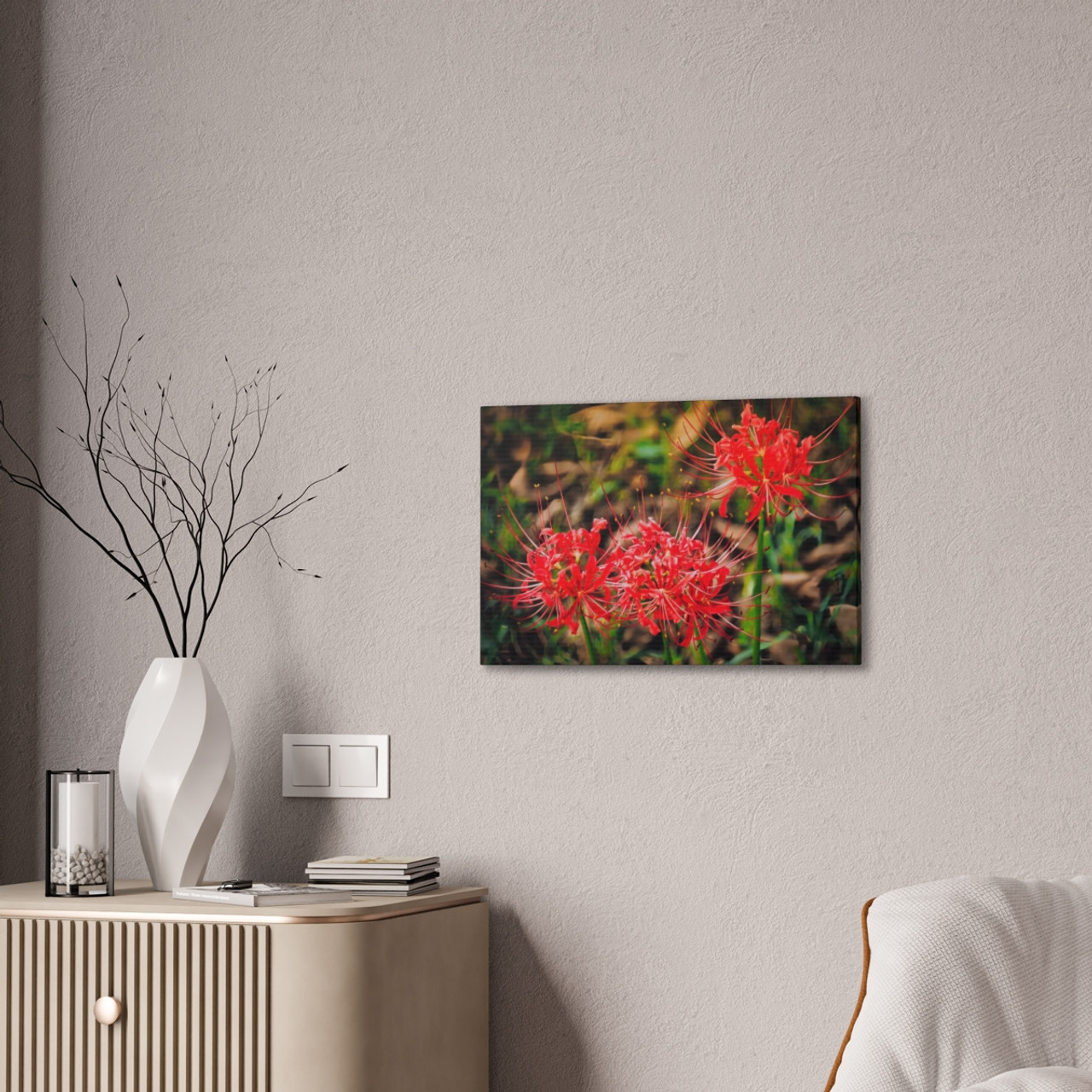 Red Spiders - Stretched Canvas Print