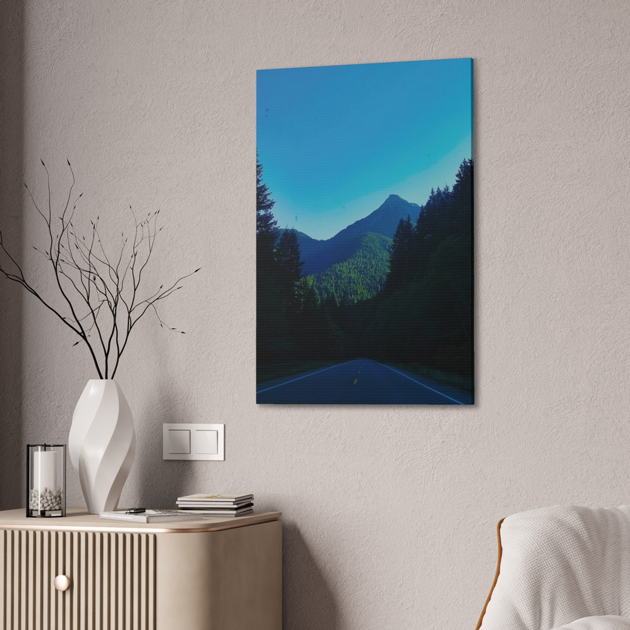 Valley Road - Stretched Canvas Print
