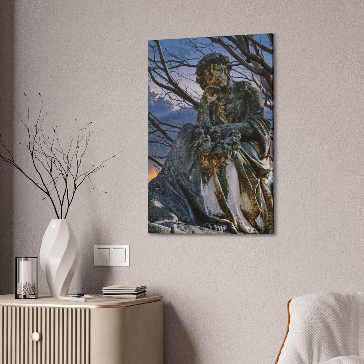 Thoughtul Guardian - Stretched Canvas Print