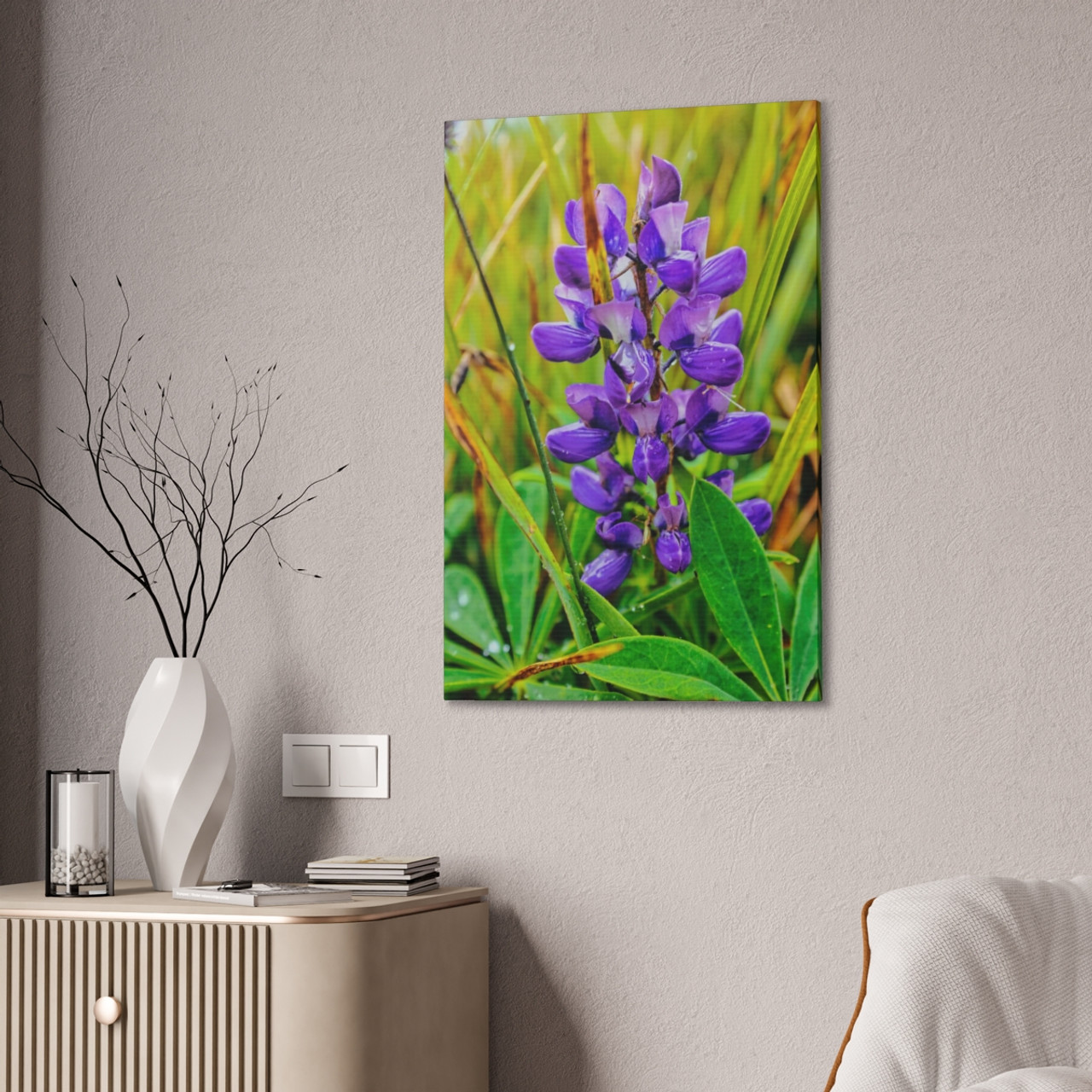 Lupine Lover - Stretched Canvas Print