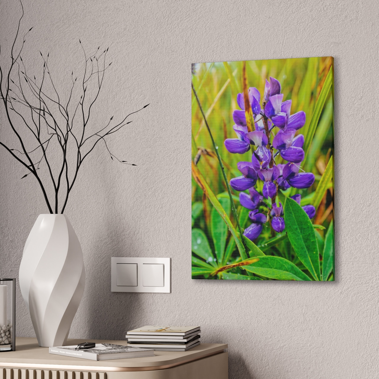 Lupine Lover - Stretched Canvas Print
