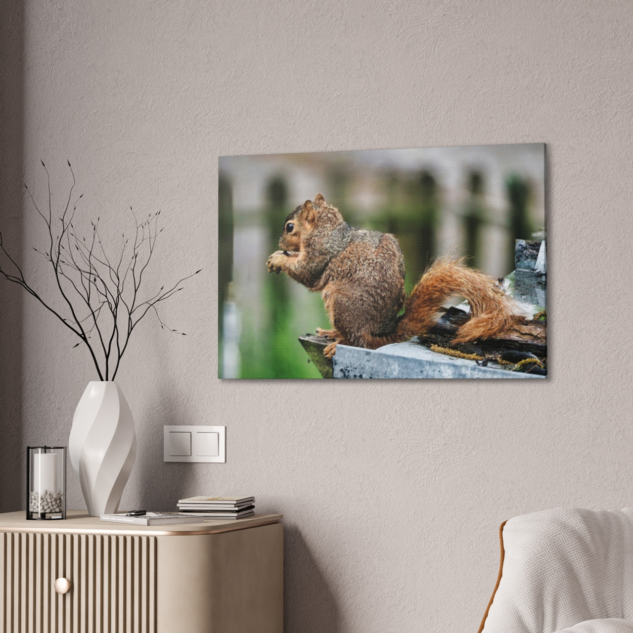 Biding His Time - Stretched Canvas Print