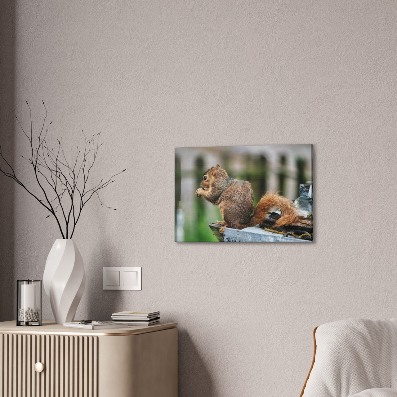 Biding His Time - Stretched Canvas Print