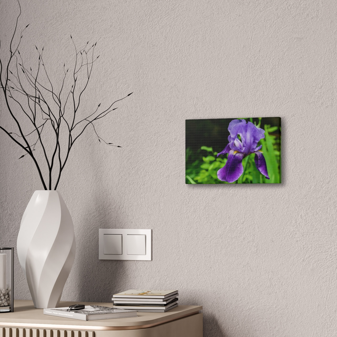 Violet Iris - Stretched Canvas Print