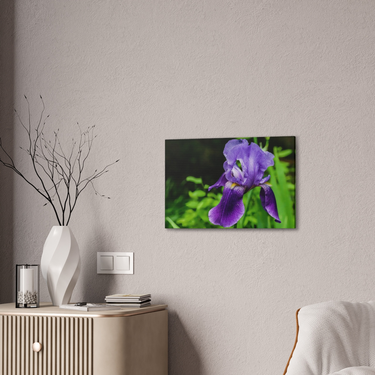 Violet Iris - Stretched Canvas Print