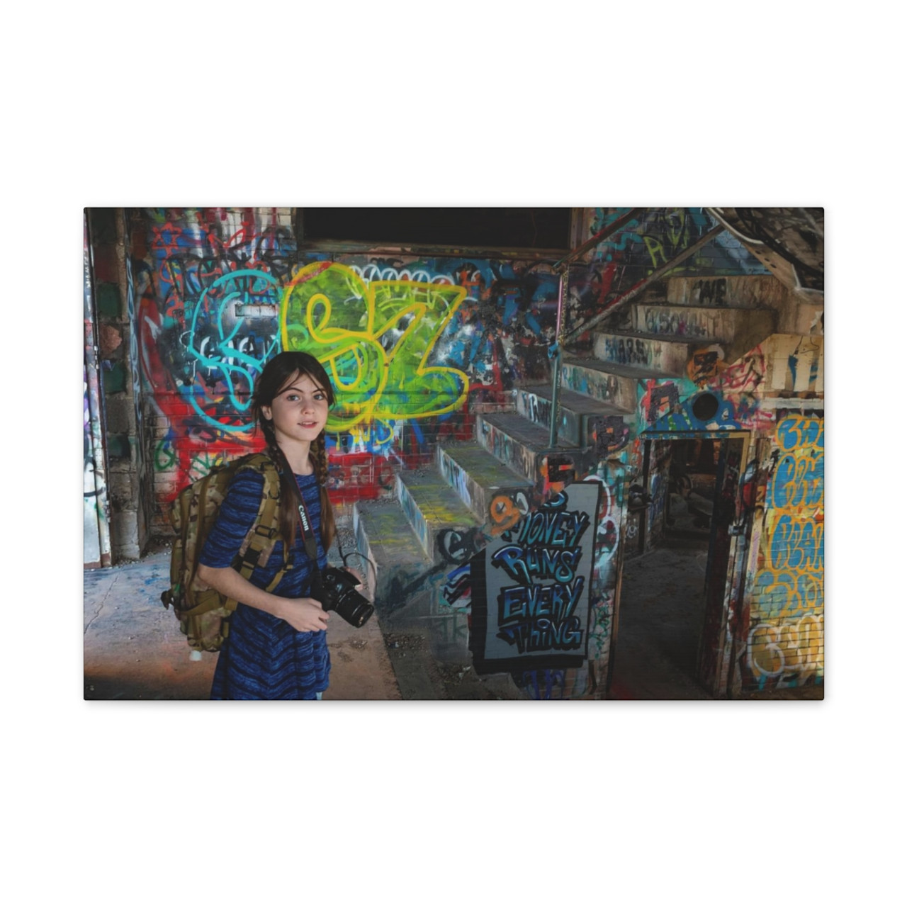 The Return of Adventure Girl - Stretched Canvas Print