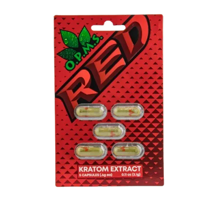 OPMS Red Kratom Extract Capsules - 5 Pack
OPMS Red Capsules Best Price Online