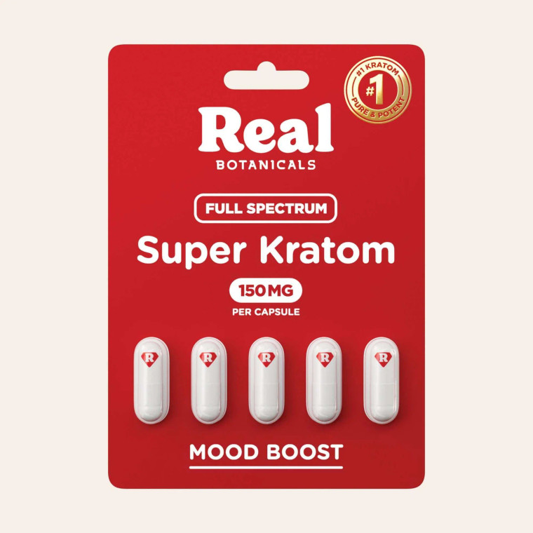 Real Botanicals Full Spectrum Kratom Capsules | 150mg | 5pk