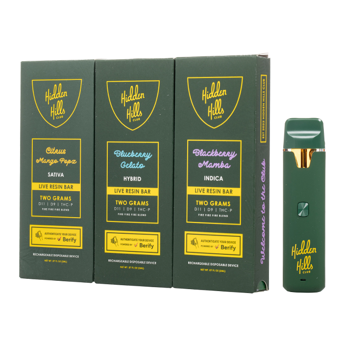 Hidden Hills | Live Resin Bar Disposable Fire Fire Fire Blend | 2g