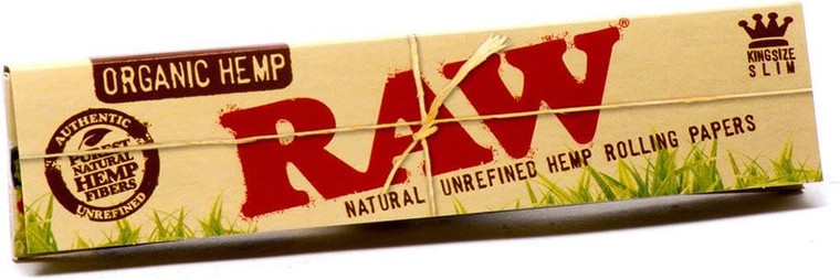 RAW Natural Organic King Size Slim Rolling Papers single