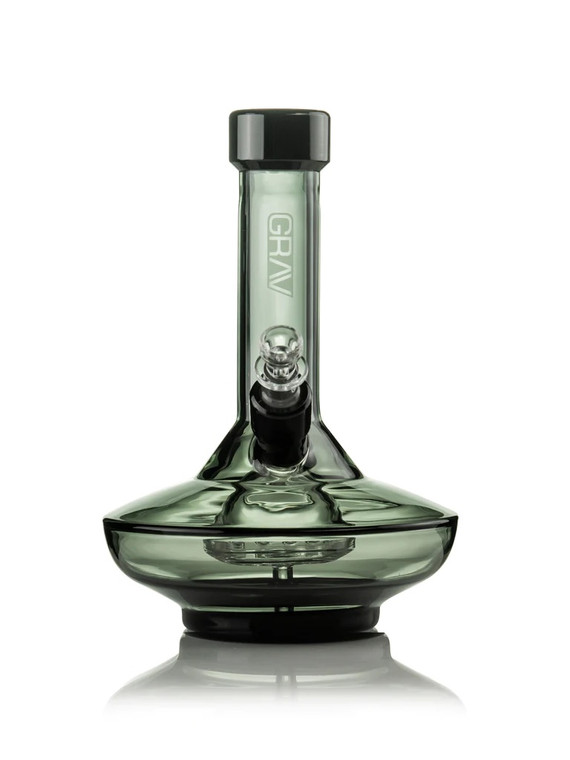 Grav small wide base Water Pipe (Black)