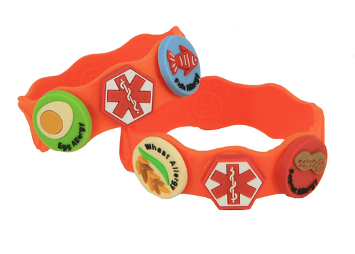 Bracelet Silicon Emergency Autism Allergy Diabetes Custom Kids Medical alert  ID | eBay