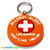 Bright Orange Allergy Alert Tag - Life Saving Medicine KeyRing