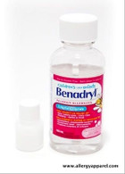 Using these bottles is a great way to help eliminate the weight of the large Benadryl® bottle.