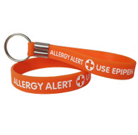 Orange Allergy Alert Wristband Use Epipen Keychain – Combo Set