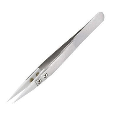 Stainless Steel Ceramic Tweezers, Antimagnetic, High Temperature Resistant,  Non-Conductive