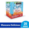 Clight Jugo Manzana Deliciosa Jugo en Polvo Delicioso Sabor a Manzana Sin Azúcar, 7 g (20 Unidades)