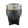 Laska Mates Mate Imperial Deluxe Acero Inoxidable con Revestimiento de Cuero Genuino (Negro)