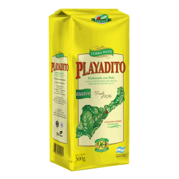 Playadito Yerba Mate Tradicional con Palo Liebig, 500 g