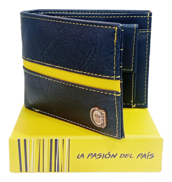 Rosario Central Billetera De Hombre De Cuero Producto Oficial, (11 cm x 9 cm) Rosario Central Billetera De Hombre De Cuero Producto Oficial, (11 cm x 9 cm)