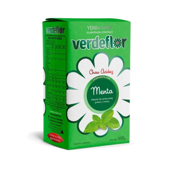Verdeflor Yerba Mate Compuesta con Menta, 500 g