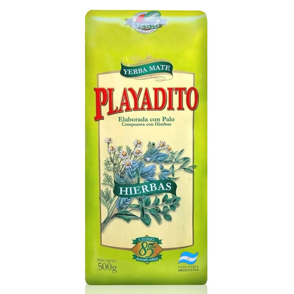 Playadito Yerba Mate Compuesta con Hierbas Cedrón, manzanilla, Peperina y Salvia, 500 g