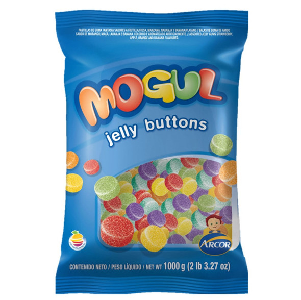 Mogul Gomitas Clásicas Jelly Buttons Bolsa Grande, 1 kg