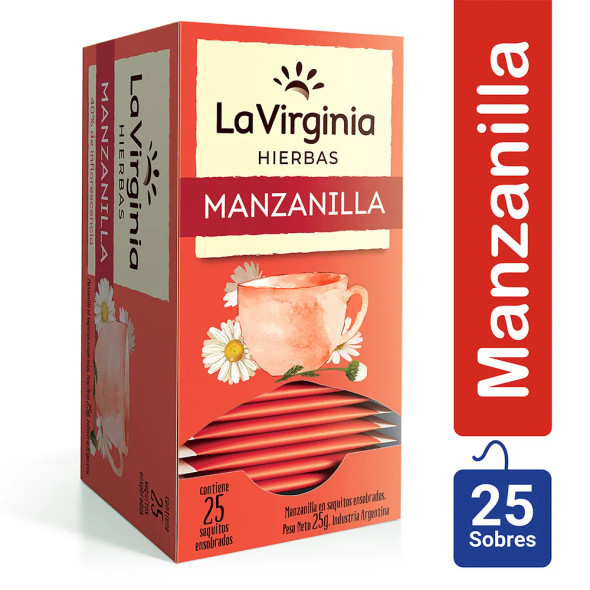 Té La Virginia Hierbas Manzanilla (25 Saquitos)