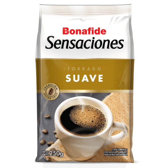 Bonafide Café Torrado Sensaciones Molido Suave, 250 g