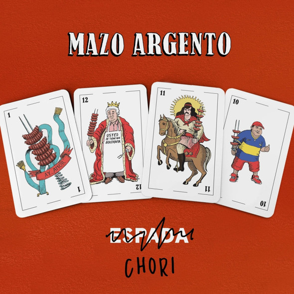 Mazo Argento 50 Naipes Estilo Argentino, Naipes Españoles con Diseños Originales Estilo Argentina