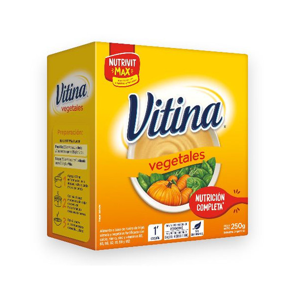 Vitina con Vegetales Nutri-Vit Plus Harina de Trigo y Sémola con Vitaminas, 250 g