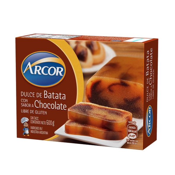 Arcor Dulce de Batata con Vainilla y Chocolate Ideal para Repostería Casera - Sin Gluten, 500 g