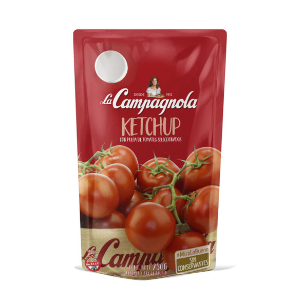 La Campagnola Salsa Ketchup Clásica - Sin Gluten, 250 g