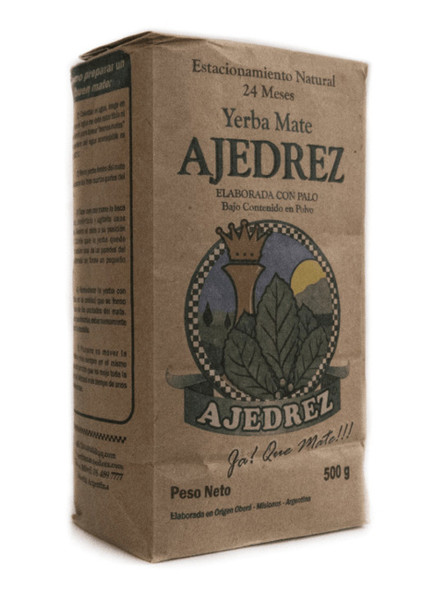 Ajedrez Yerba Mate Con Palo Bajo En Polvo Natural 24 Meses Envejecimiento, 500 g