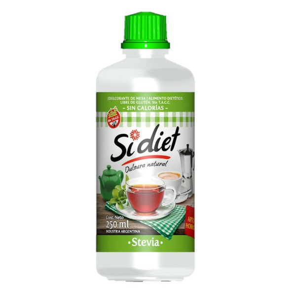 SiDiet Edulcorante Con Stevia  Líquido Sin Calorías, 250 ml