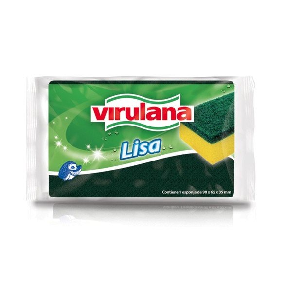 Virulana Esponja Lisa Esponja Multiusos Clásica Ideal Para el Lavado Diario de Platos Esponja Exfoliante de Duración Extra (3 Unidades)