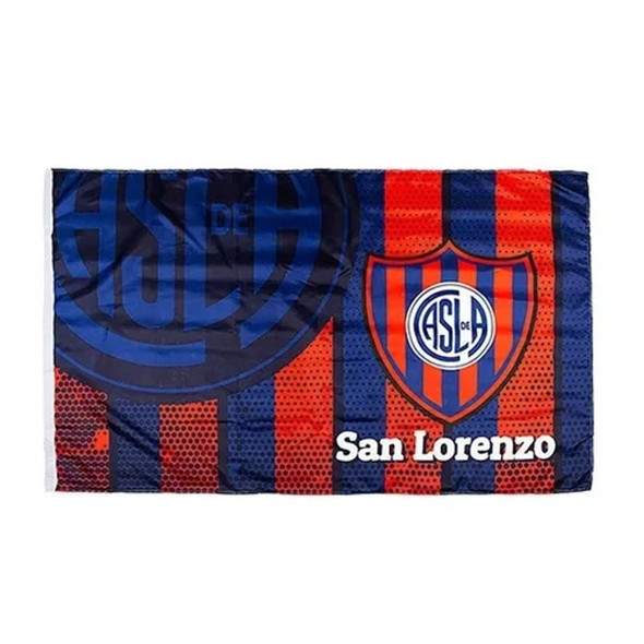 Bandera San Lorenzo Oficial del Equipo de Fútbol Bandera de Poliéster Colores Vivos - Para Interior, Exterior y Mástil, 150 cm x 90 cm