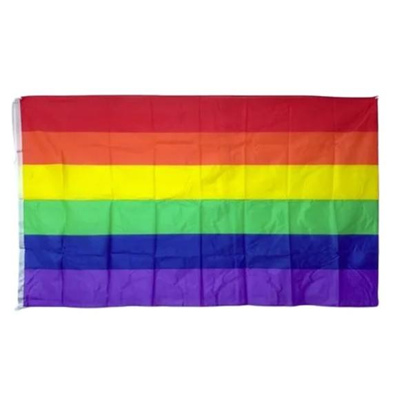 Bandera Orgullo LGBT Diversidad de Poliéster Colores Vivos - Para Interiores, Exteriores y Mástil, 70 cm x 120 cm