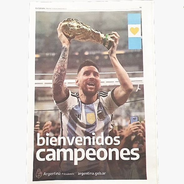 La Llegada de Messi Y Los Campeones Diario Impreso Argentino Martes Diario Argentino La Nación - Todas las Secciones (12/20/22)