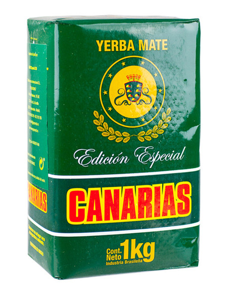 Canarias Yerba Mate Sin Palo, Edición Especial de Uruguay, 1 kg (3 Unidades)