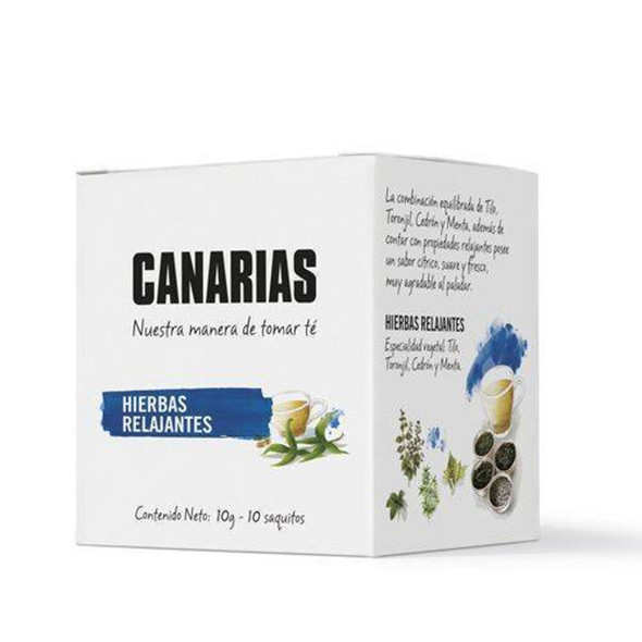 Canarias Té Hierbas Relajantes en Saquitos, 1,5 g (10 Saquitos)