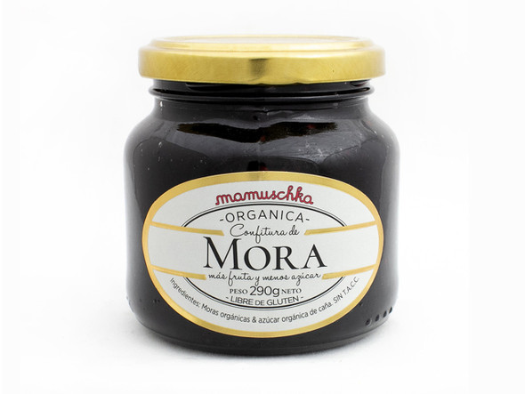 Mamuschka Confitura de Mora Orgánica Sin Gluten, Crema de Mora Orgánica de la Patagonia - Sin Gluten, 290 g