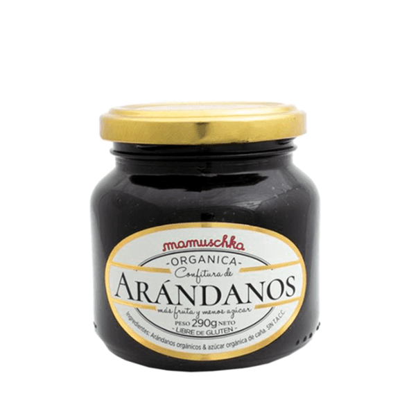 Mamuschka Confitura de Arándanos Orgánica Sin Gluten, Untable Orgánica de Arándanos de la Patagonia - Sin Gluten, 290 g