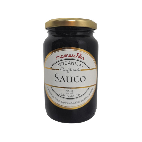 Mamuschka Mermelada de Saúco Bio - Confitura de Sauco Sin Gluten y Azúcar de Caña, 450 g