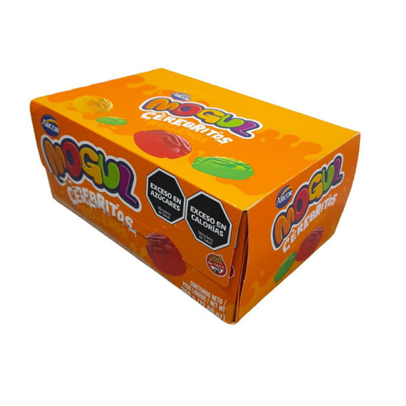 Mogul Cerebritos Rellenos Gomitas en Forma de Cerebro Rellenas de Jugo de Frutas, 30 g (12 Unidades)