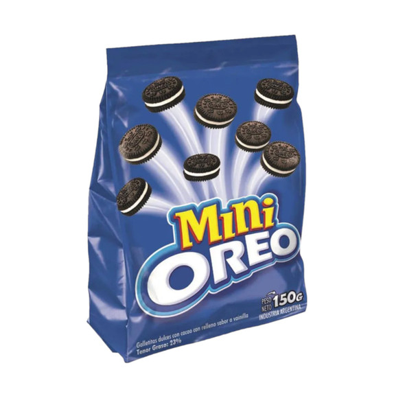 Mini Oreo Galletas Sándwich de Chocolate Oreo Clásicas con Relleno de Crema de Vainilla, 150 g