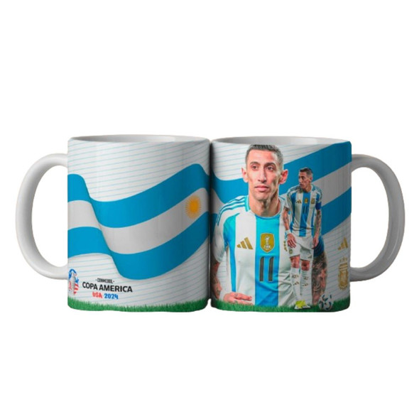 Taza Copa América 2024 Diseño Ángel Di María - Taza de Cerámica Impresa